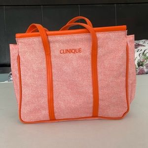 Orange clinique tote bag